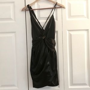 Satin one shoulder mini dress